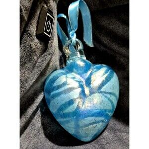 Nobile Glass Heart Blue March Birthday